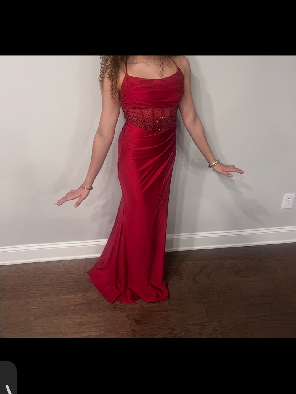 Red formal gown